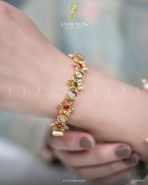 Pure Indian Golden Blossom Bracelet
